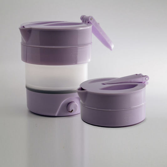雙電壓摺疊式旅行電水煲 大容量0.8公升 紫色